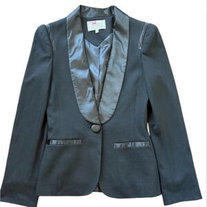 Yoana Baraschi Black Blazer with Satin Details